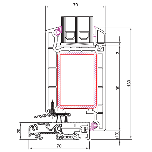 VEKA Softline 70 durys