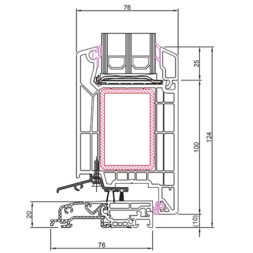 VEKA Softline 76 AD durys