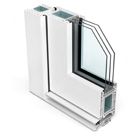 VEKA Softline 76 AD – 5 kamerų plastikinės durys