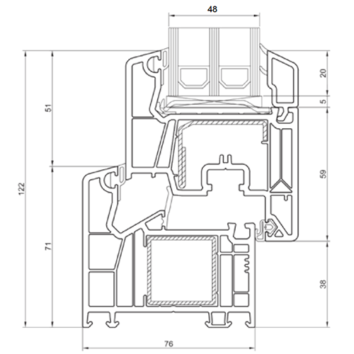 VEKA Softline 76 MD