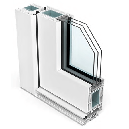 VEKA Softline 76 MD – 5 kamerų plastikinės durys